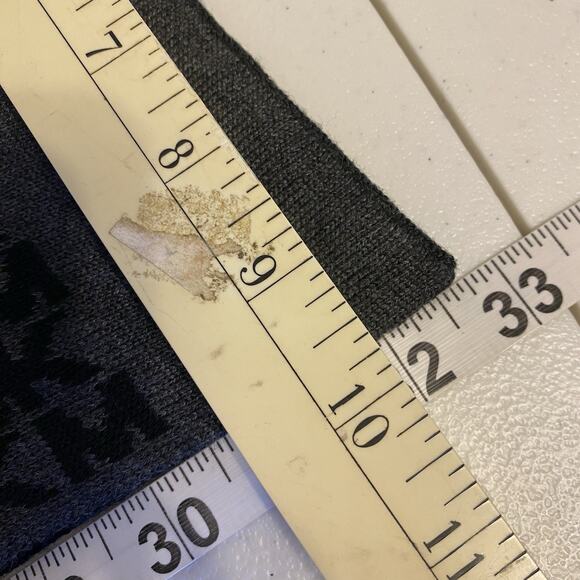 Michael Kors MK Logo Unisex BlackGrey Knitted Rectangle Scarf 9.5x35” NeckWarmer - Picture 3 of 5